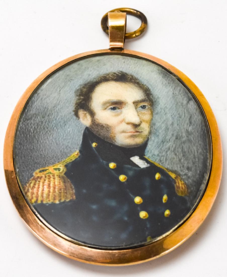 Antique 19th C English Mourning Portrait Miniature (1 of 9)