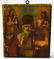 Antique 20th C Greek Icon of Bishop & Saints