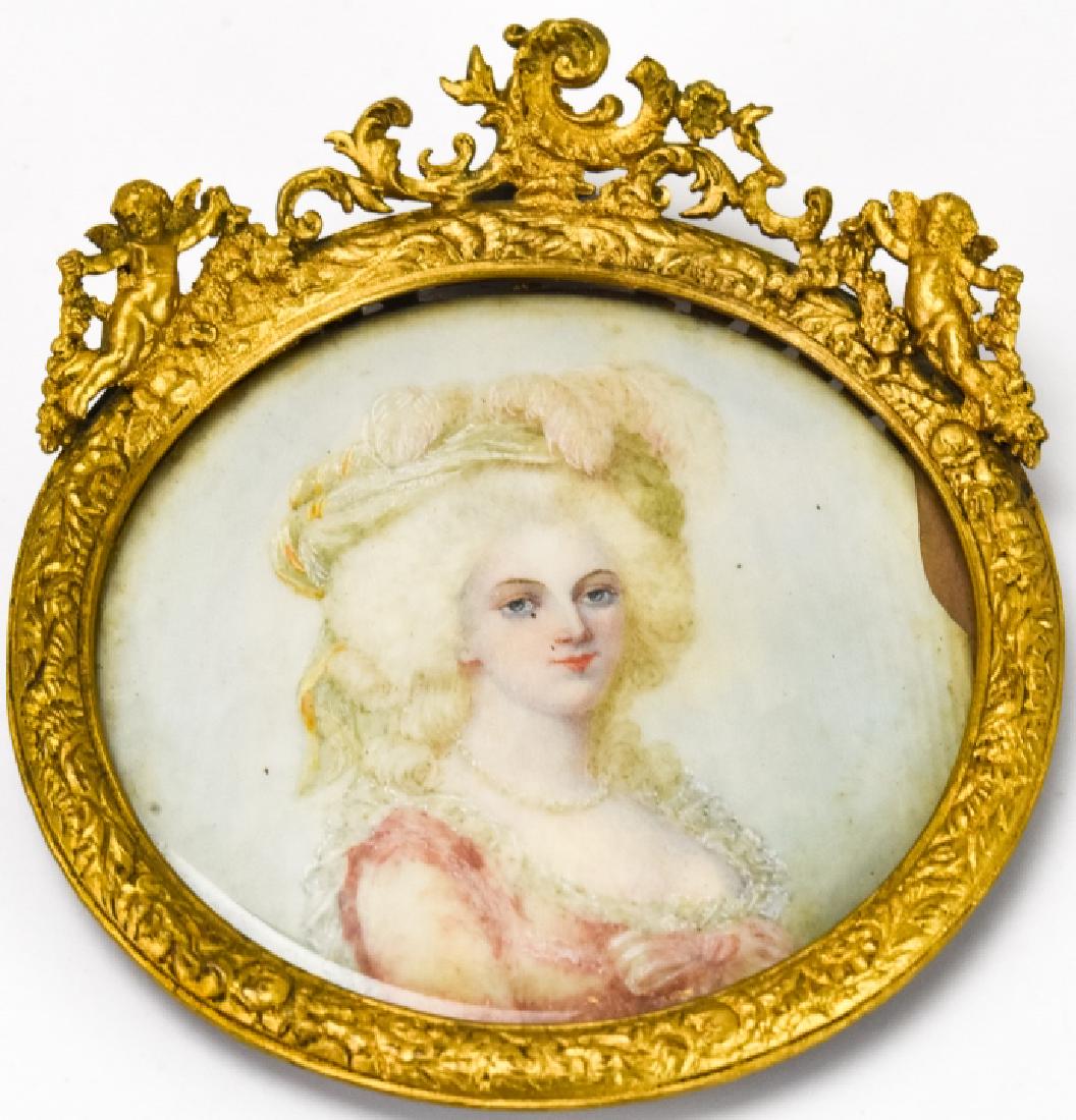 Antique 19th C Portrait Miniature Marie Antoinette (1 of 7)