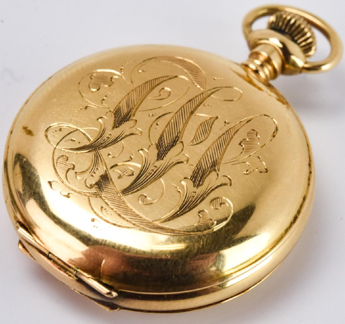 Waltham 14kt Gold & Diamond Ladies Pocket Watch (1 of 6)