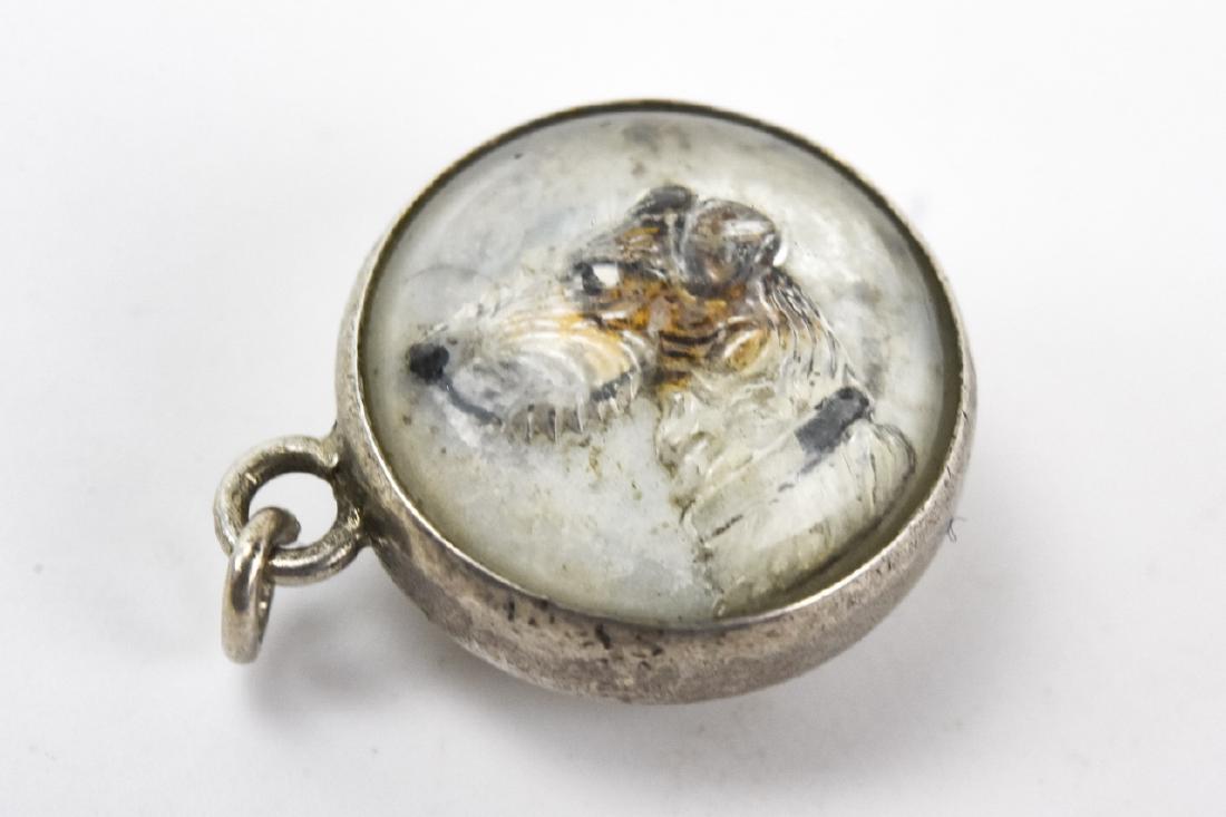 Antique Silver Essex Crystal Double Side Dog Charm (1 of 5)