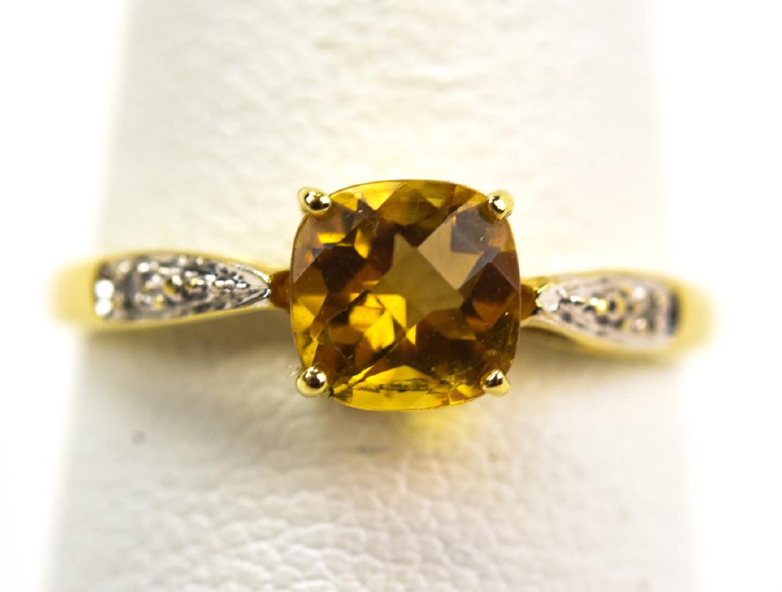 10kt Yellow Gold Diamond & Citrine Ring (1 of 5)