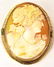 Antique 14K Large Natural Shell Cameo Pendant