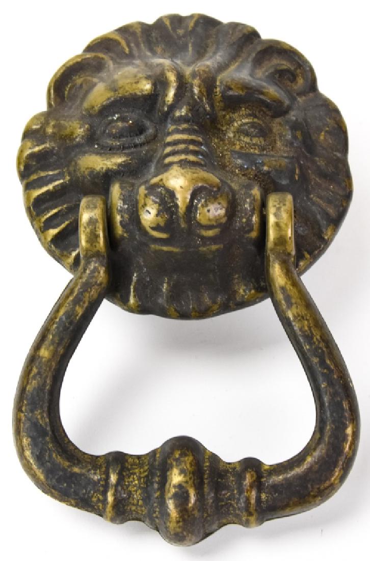 French Empire Neo Classical Lion Head Door Knocker: French Empire Neo Classical Lion Head Door Knocker. Measures 6 inches in length.