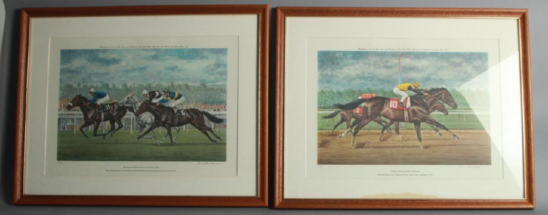 Pair Richard Stone Racing Lithographs, Pencil Sign (1 of 3)