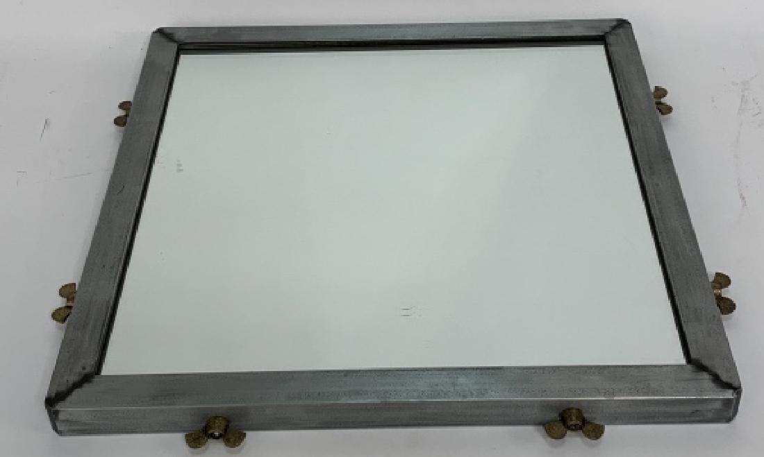 Industrial Style Metal Frame Square Mirror (1 of 2)