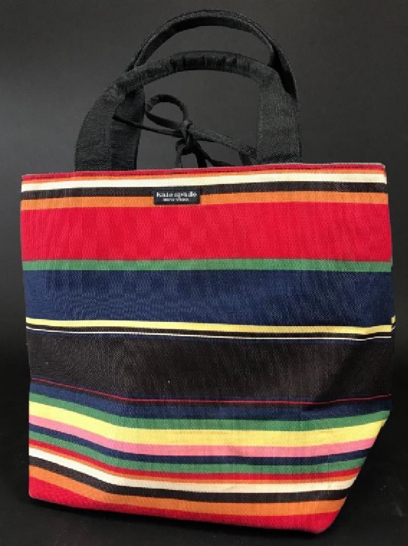 Vintage Kate Spade Striped Canvas Fall Tote (1 of 2)