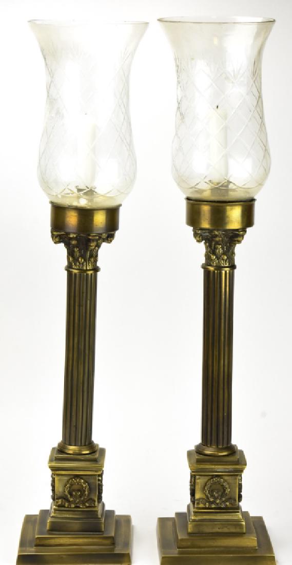 Pair Neoclassical Style Column Form Candlesticks (1 of 9)