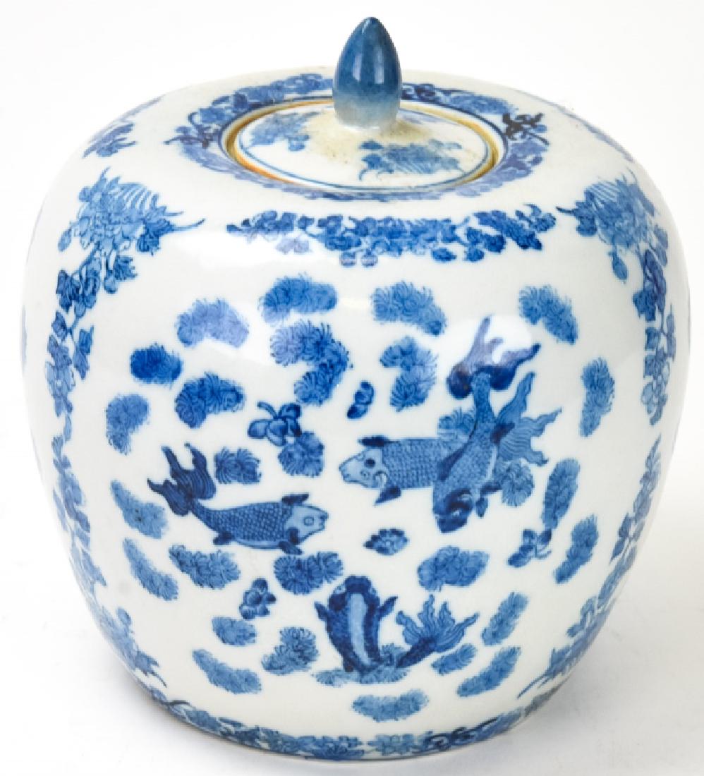 Chinese Blue & White Porcelain Ginger Jar (1 of 8)