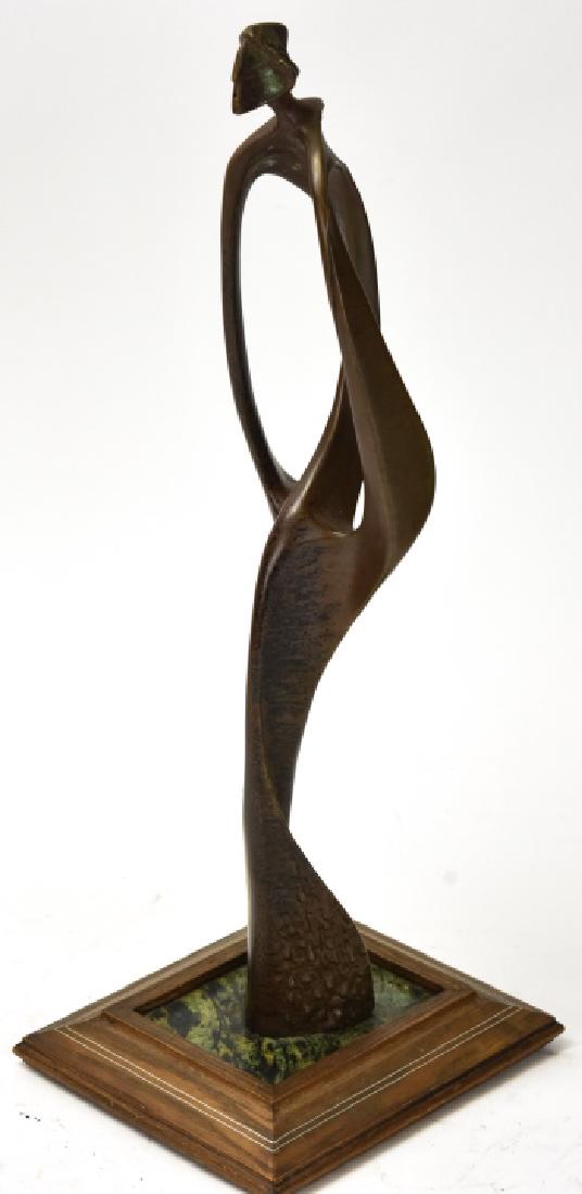 20th C Modernist Bronze Statue of a Woman (1 of 8)