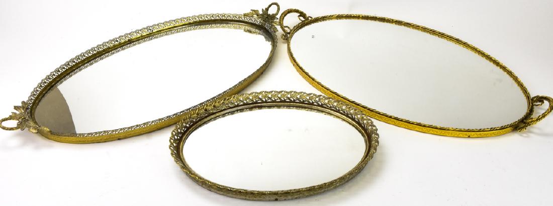 3 Vintage Mirrored Vanity Plateaus (1 of 10)