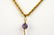 Antique 8kt Yellow Gold Chain w Amethyst Pendant - 3