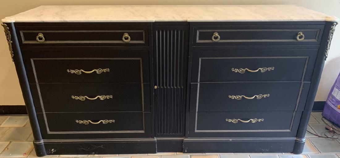 Jansen Neoclassical Style Marble Top Buffet (1 of 6)