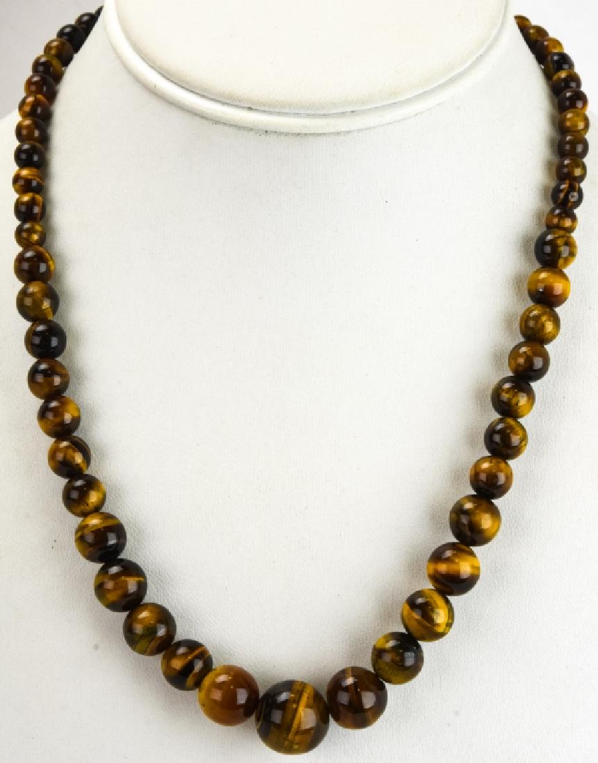 Tigers Eye Bead Necklace Strand (1 of 6)