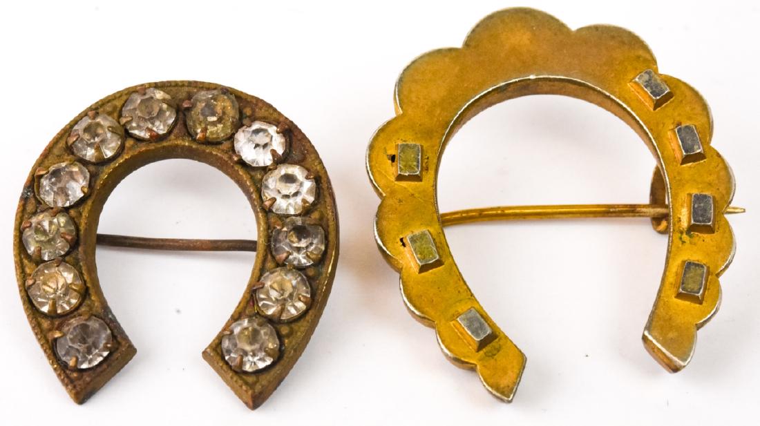 Two Antique 19th C Horseshoe Brooch Pins (1 of 5)