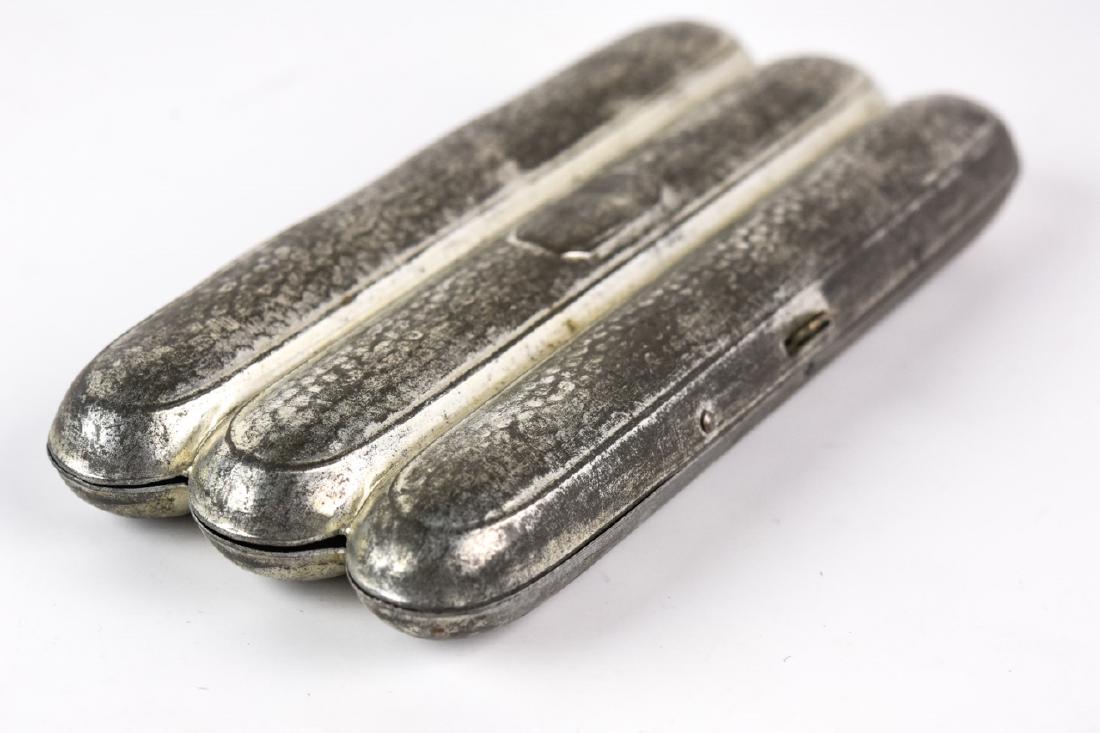 Antique Art Deco Style Molded Cigar Case: Antique Art Deco Style Molded Cigar Case . To hold three cigars. Measures 5.5 inches in length.