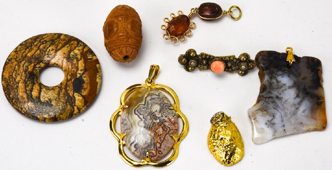 Jewelry Group - Amber, Agate, Druzy Crystal etc (1 of 8)