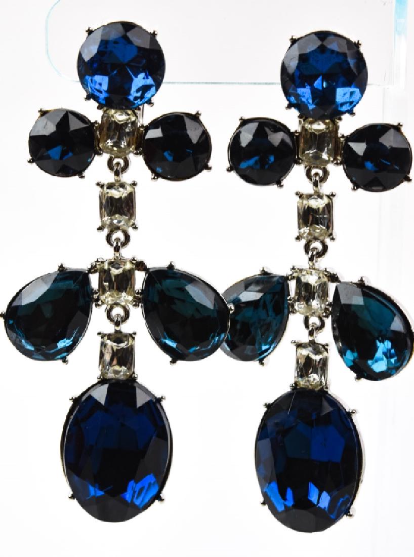 Kenneth J Lane Large Scale Costume Earrings: Kenneth J Lane Large Scale Costume Earrings. With original box. Each measures just over 3.25 inches in length.