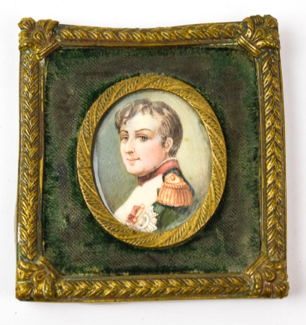 Antique 19th C Military Portrait Miniature (1 of 4)