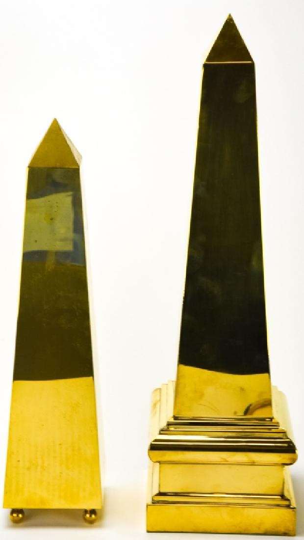 2 Gilt Brass Obelisk Statues (1 of 7)