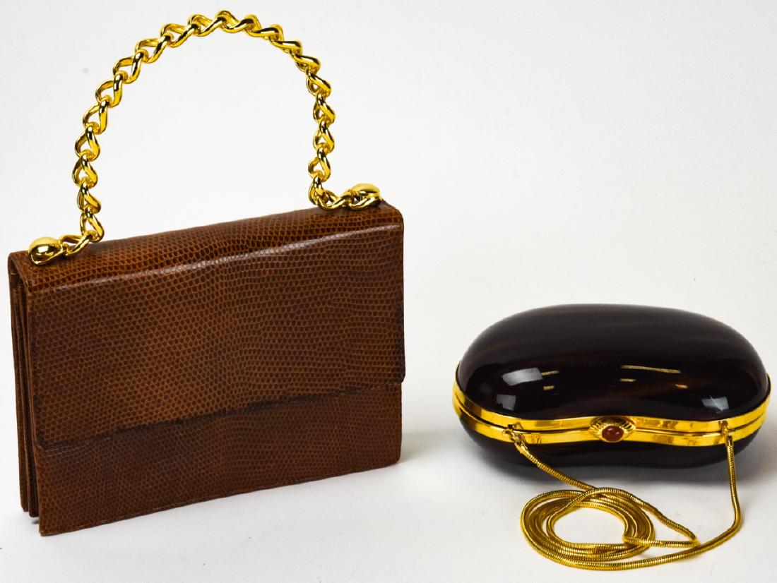 2 Evening Bags Snake, Faux Tortoise Handbags (1 of 10)