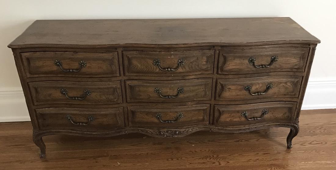 French Provencal Style Bureau by Henredon: French Provencal Style Bureau by Henredon. Measures 33 x 71.5 x 20 inches.