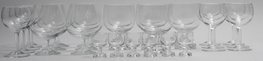 Lot of Glass Stemware: Lot of Glass Stemware. Includes cordial glasses and wine glasses. Larger size measures 5 inches x 2.75 inches in diameter.