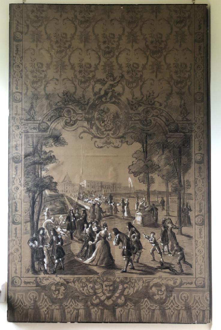 Antique 19th Century French Wall Paper Panel (1 of 10)