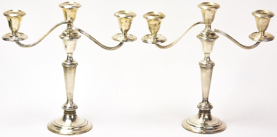 Pair Gorham Weighted Sterling Silver Candelabras (1 of 12)