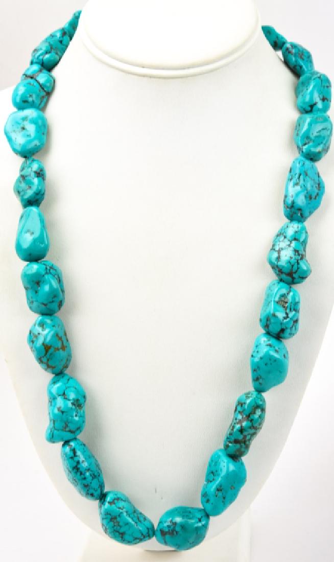 Composite Turquoise Bead Necklace Strand (1 of 6)