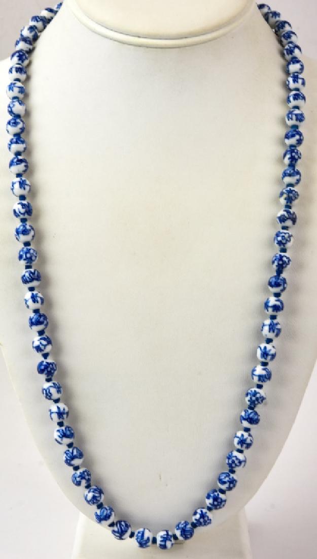 Chinese Hand Painted Porcelain Bead Necklace (1 of 6)