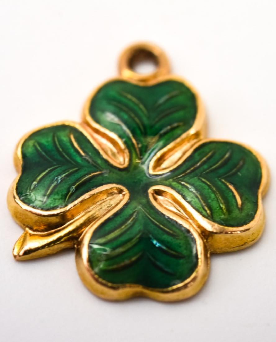 14kt Yellow Gold Four Leaf Clover Charm (1 of 5)