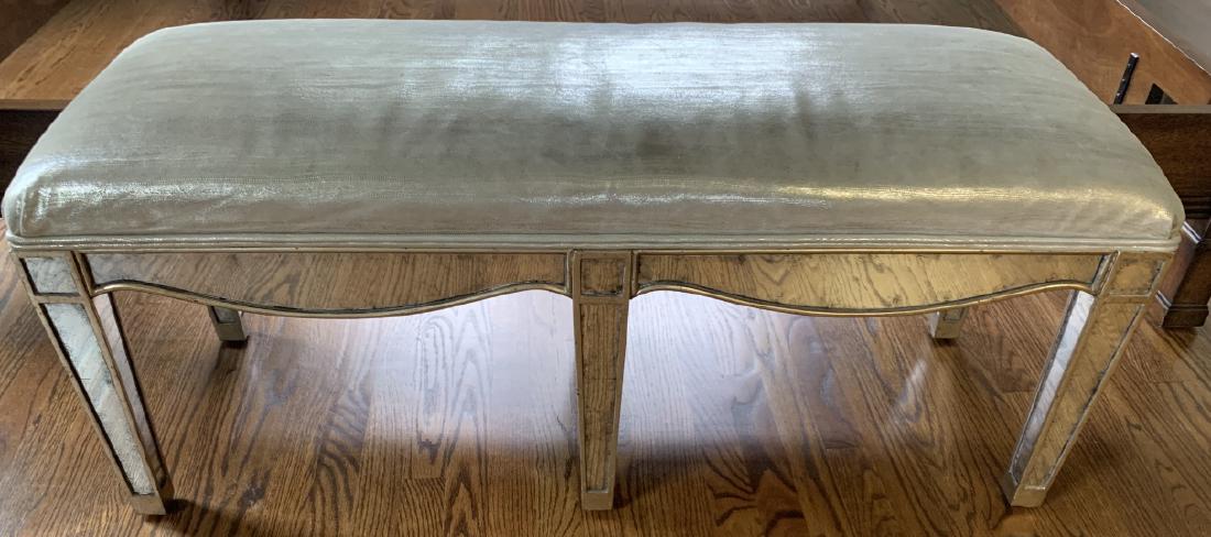 John Richard Mirrored & Upholstered Bench (1 of 5)