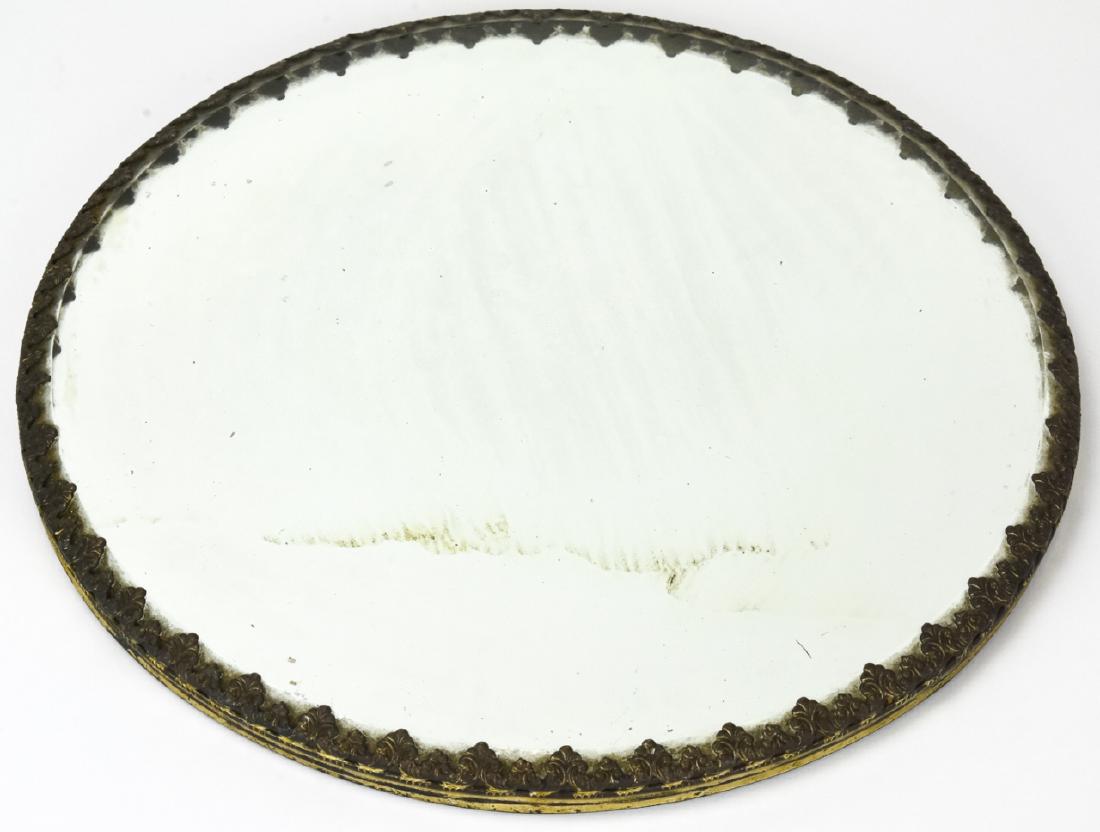 Antique 19th C Bevel Glass Mirrored Table Plateau (1 of 4)