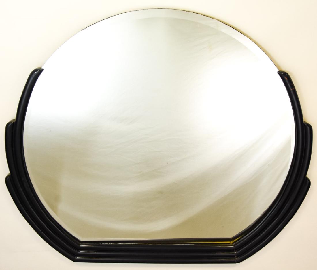 Art Deco Mirror w Carved & Painted Wood Frame (1 of 5)
