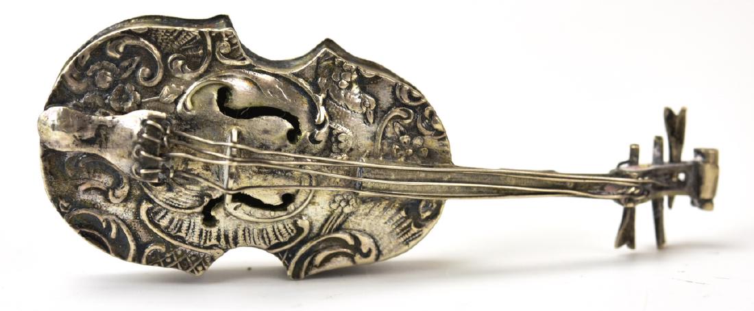 Antique German Miniature Silver Doll Size Violin (1 of 8)