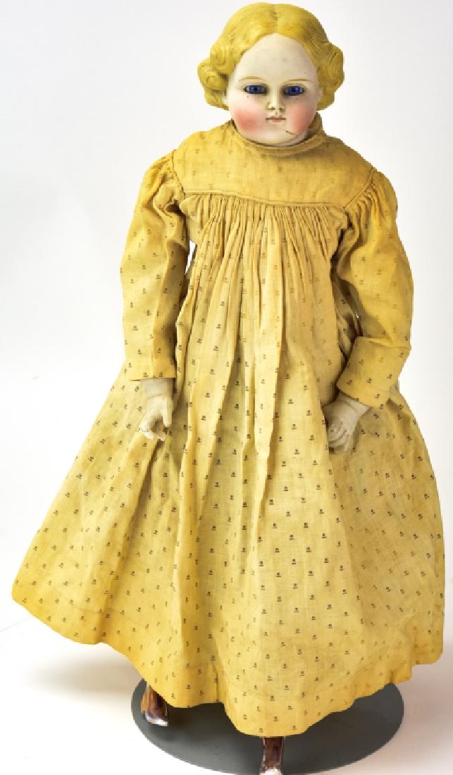 Antique German Parian Bisque Doll w Glass Eyes (1 of 10)