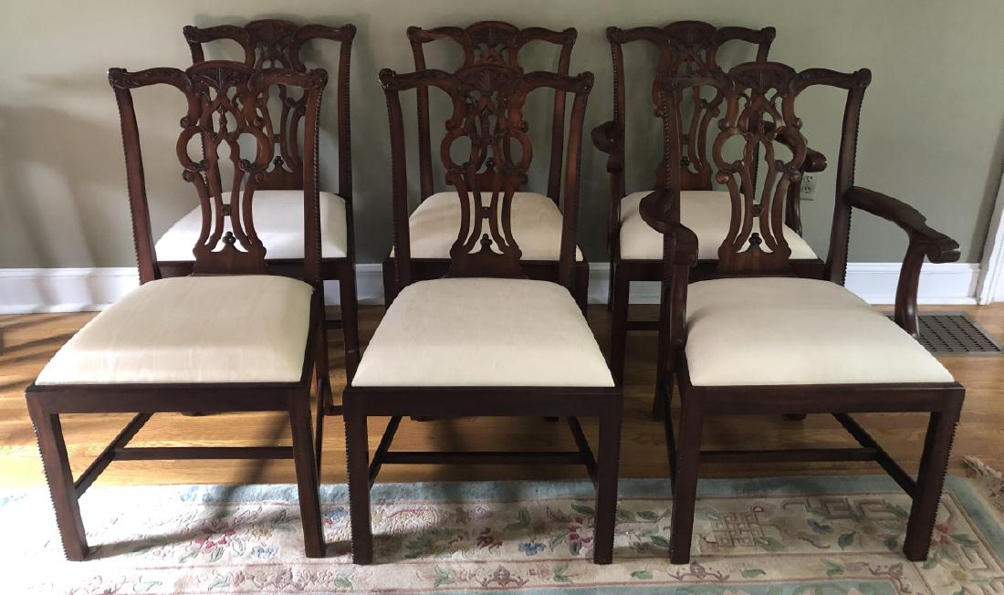 8 Maitland Smith English Hepplewhite Dining Chairs (1 of 9)