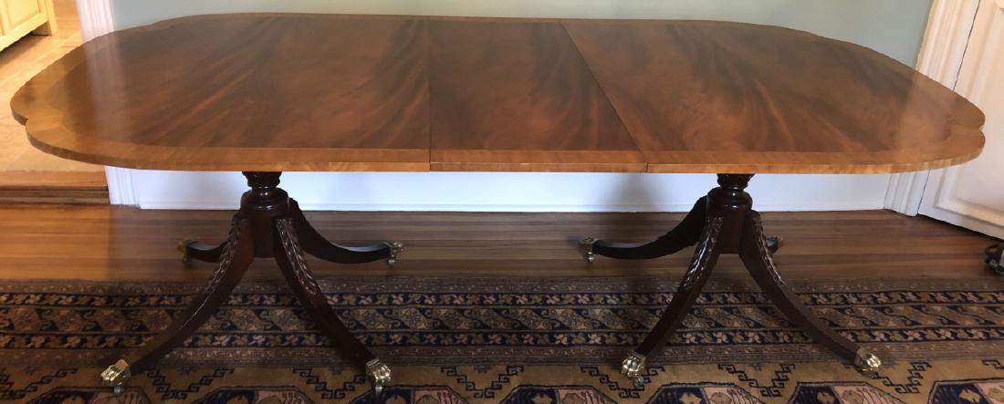Baker Double Pedestal Claw Foot Dining Table (1 of 10)