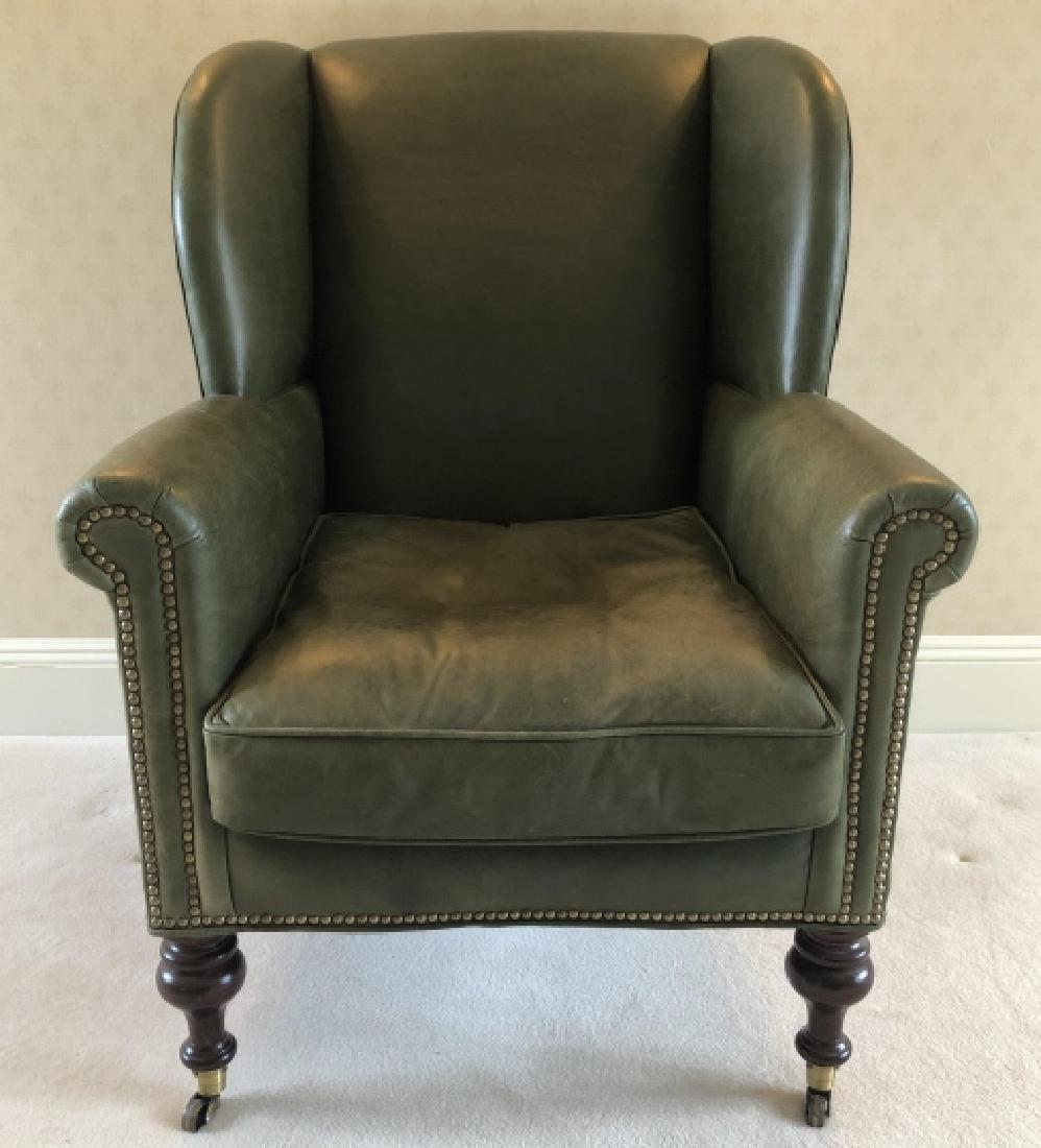 Leather Wing Back Arm Chair ABC Carpet + Home (1 of 8)
