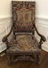 Antique Baroque Revival Arm Chair w Tapestry Seat