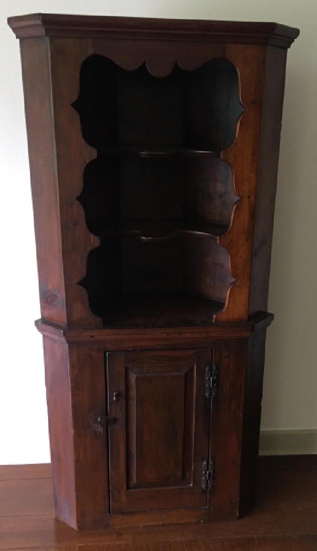 American Country Style Corner Cabinet / Hutch (1 of 5)