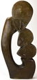 Large African Soapstone Carving Mother & Children
