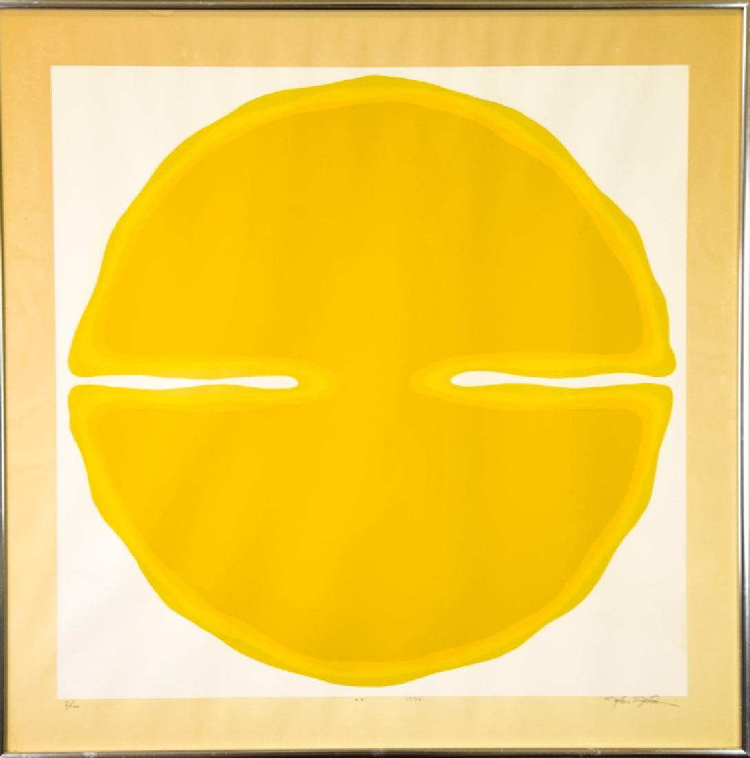 Signed Mid Century Modern Art Face Lithograph (1 of 8)