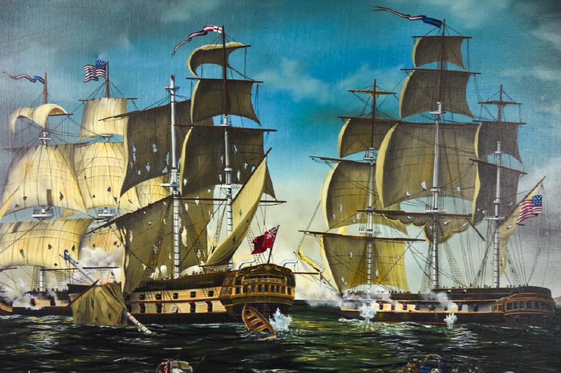 Alexander Signed Realistic Ship Scene Oil Painting (1 of 9)