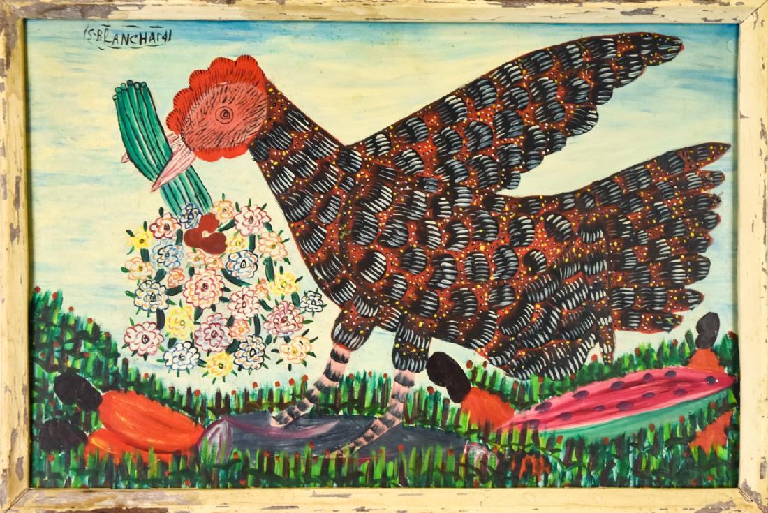 Sisson Blanchard Folk Art Oil on Board Painting (1 of 6)