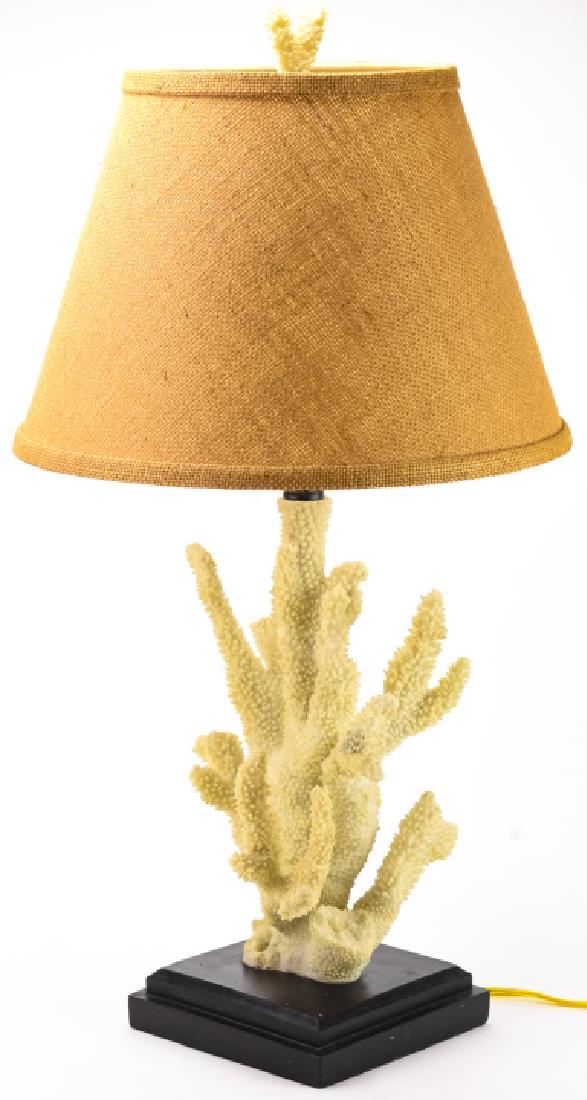 Mid Century Natural Coral Table Lamp (1 of 7)