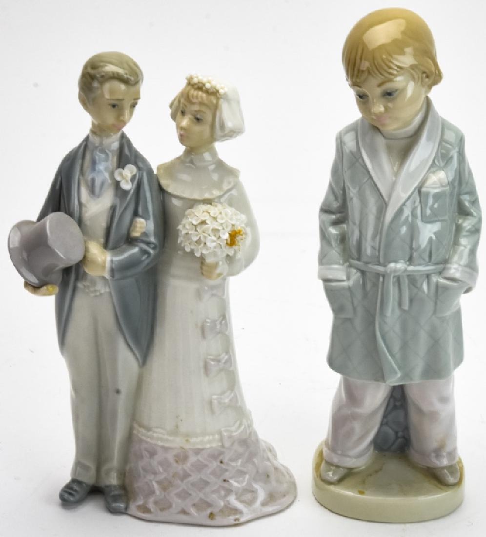Lladro "Daisa" + Married Couple Porcelain Statues: Lladro "Daisa" and Married Couple Porcelain Statues 9 inches tall.