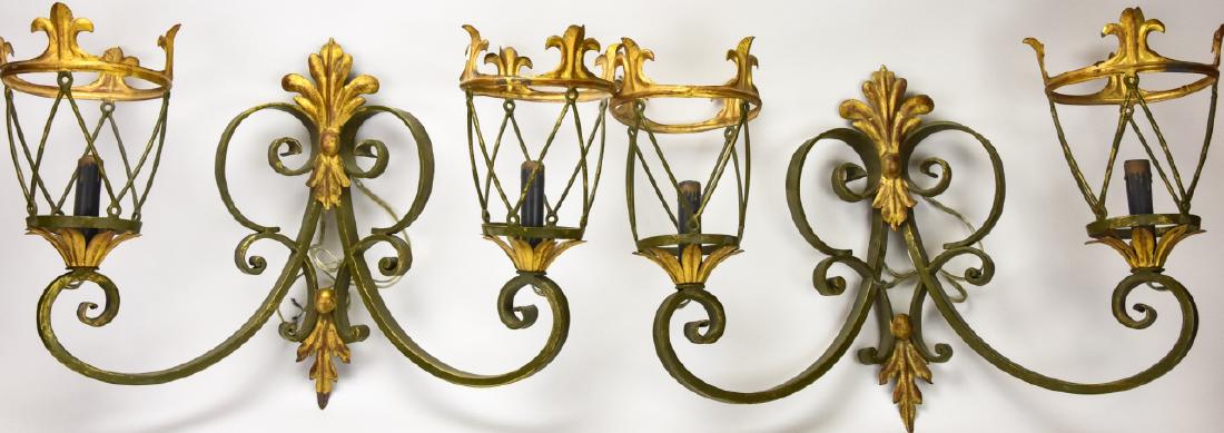 Pair D & D Building Designer Gilded Wall Sconces (1 of 9)