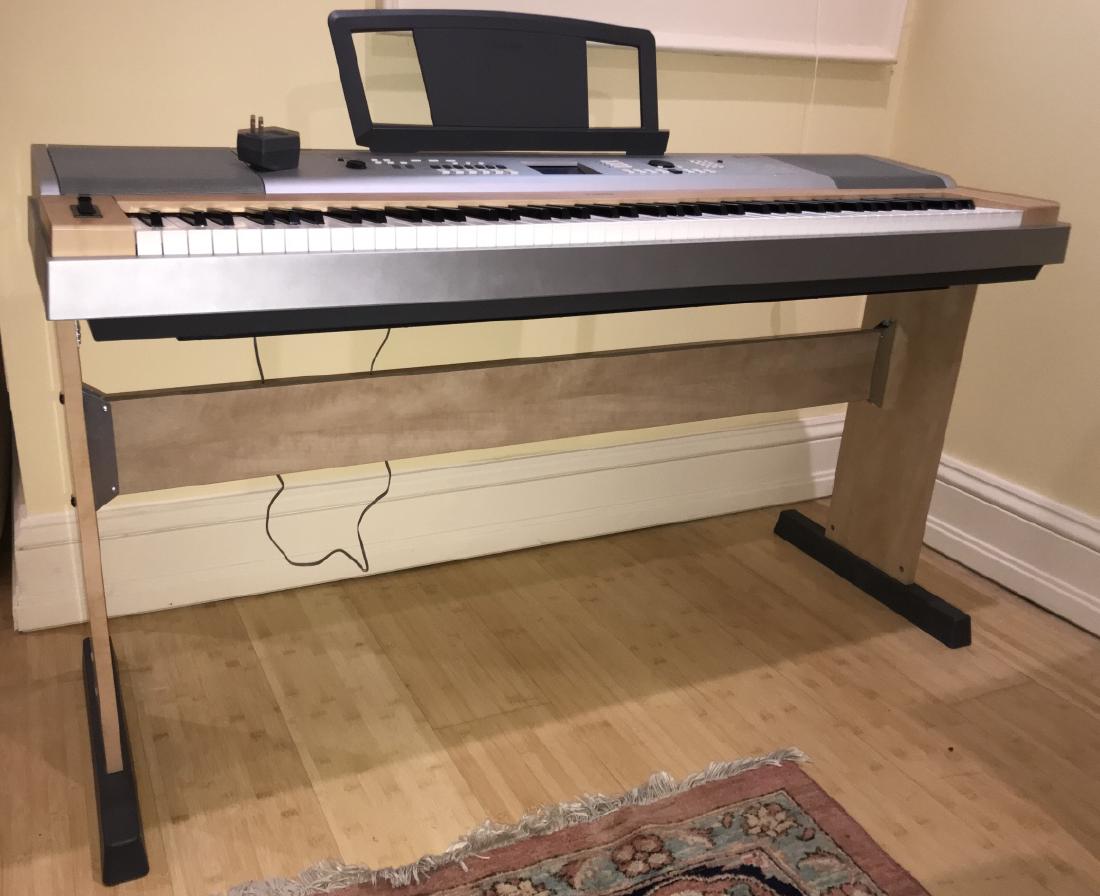 Electric Piano Made by Yamaha: Electric Piano Made by Yamaha. Measures 38.5 x 54 x 18 inches. Property of a Bedford, New York estate.